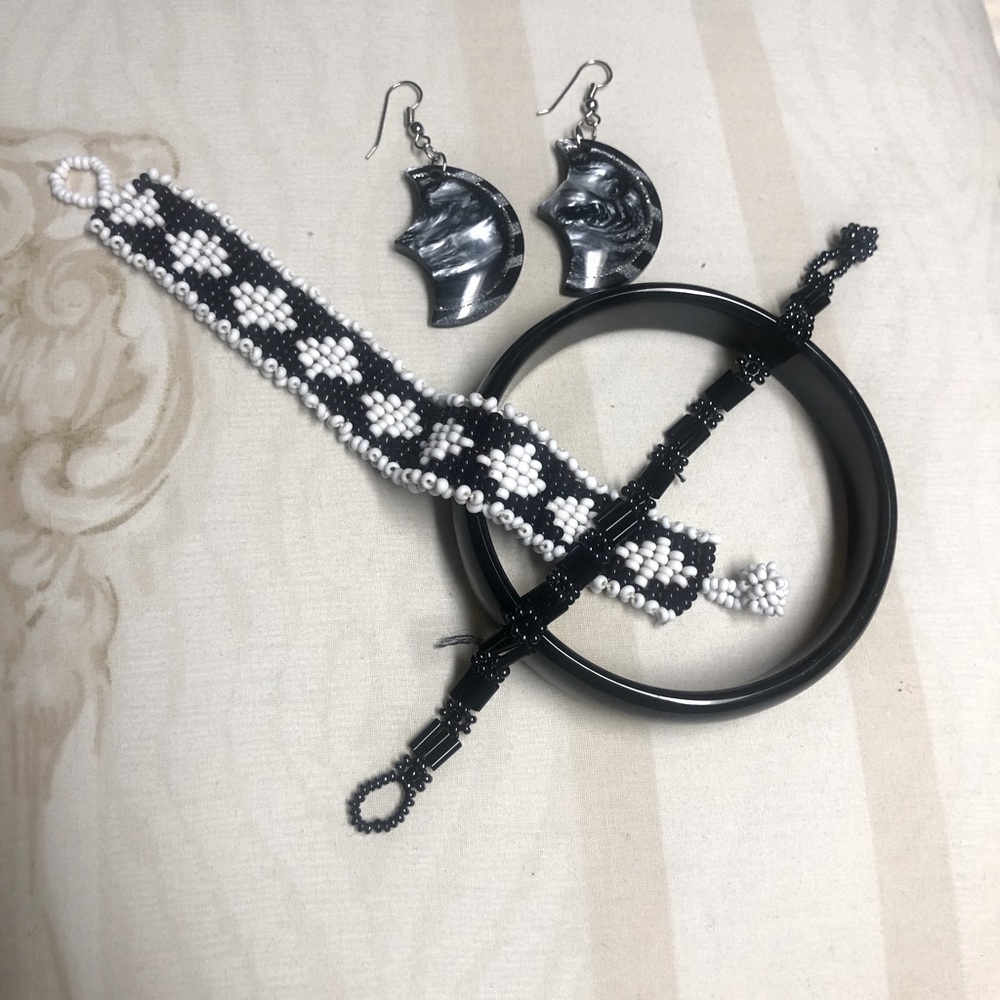 Earrings, and bracelets